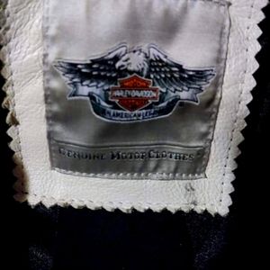 Harley Davidson White leather jacket